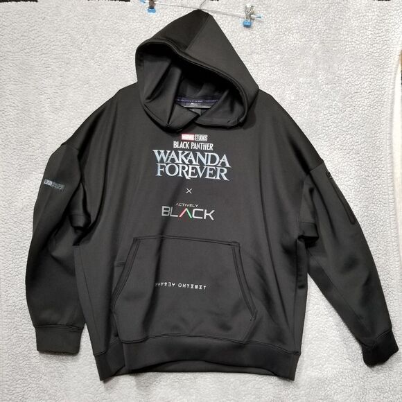 Actively Black Wakanda Black Panther Hoodie Black Collection Pullover Jacket 3XL - Picture 10 of 16